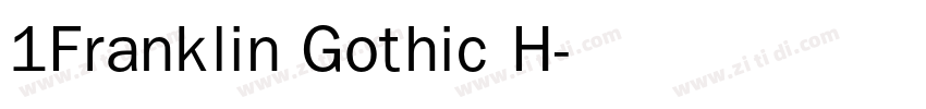 1Franklin Gothic H字体转换